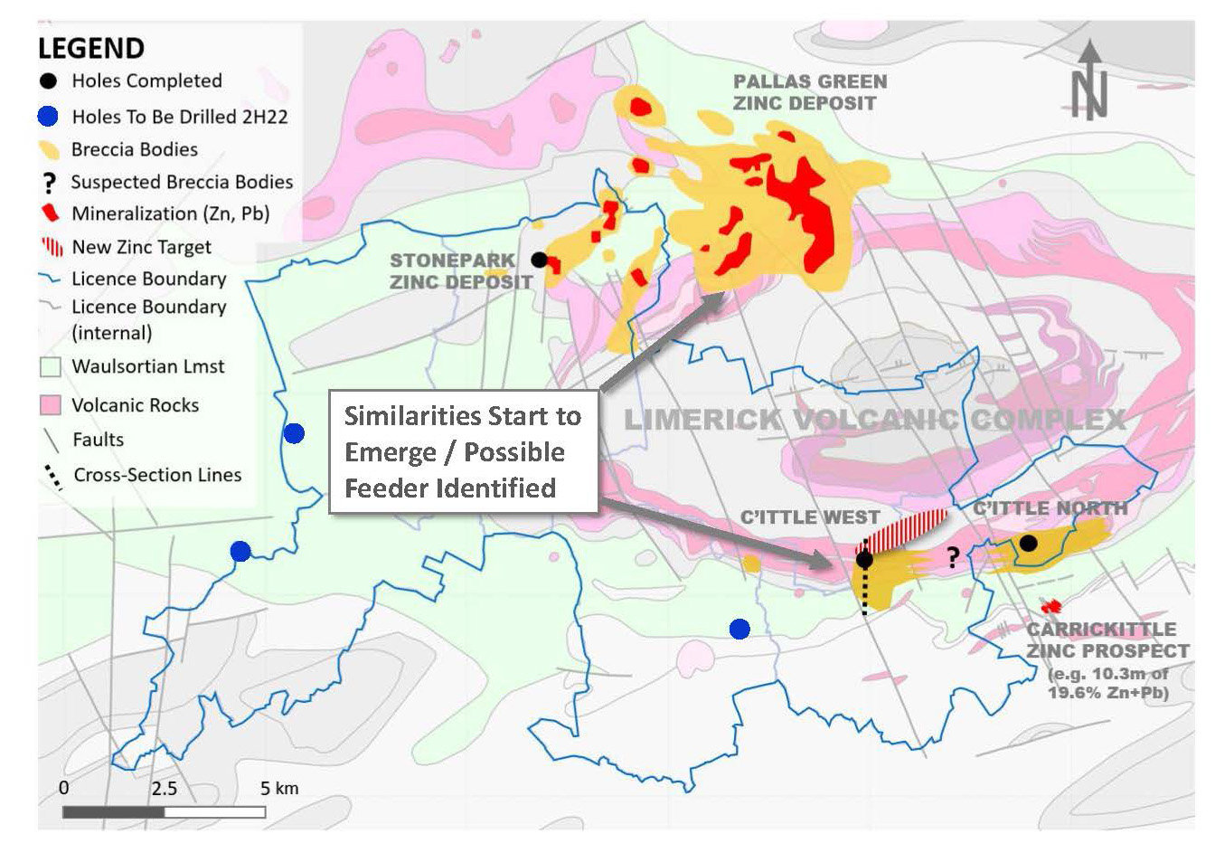  Prospect and geology map the Stonepark Project, Ireland